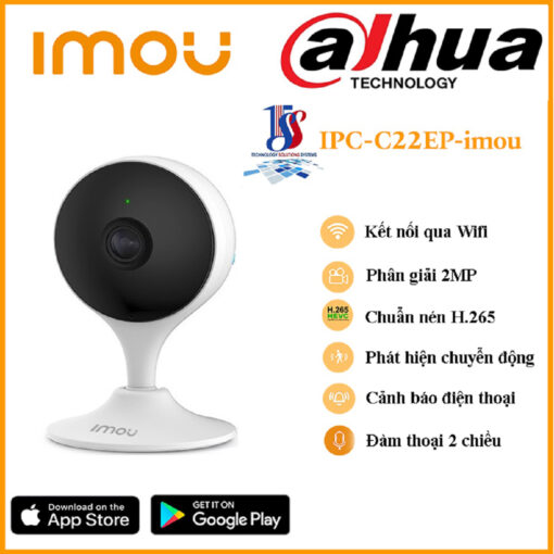 Camera imou Cue 2 IPC-C22EP là dòng camera cố định, đế nam châm xử lý linh hoạt trong lắp đặt, độ phân giải 2mp, đàm thoại 2 chiều