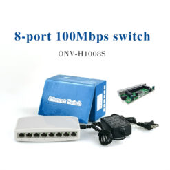 thông số kỹ thuật: Switch 8 cổng ONV Gigabit Ethernet Switch 1000M vỏ nhựa - 8*10/100/1000M Ethernet security switch, Tổng công suất tiêu thụ 6W - Exchange capacity: 16Gbps, packet buffer: 4M - Packet forwarding rate: 11.9Mpps - MAC address: 8K - Nguồn đi kèm 5V 1A