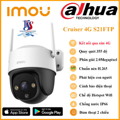 Camera imou dùng Sim 4G S21FTP 2.0 megapixel