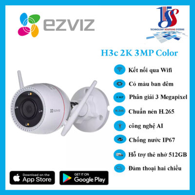 Camera wifi Ezviz H3c 2K color